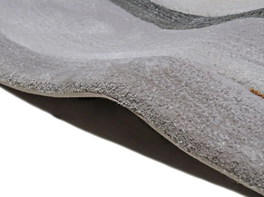 Golden Amber Viscose & Wool Carpet & Rug