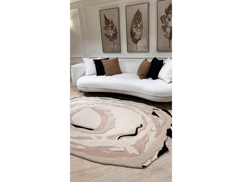 Freeform Mosaic Viscose & Wool Carpet & Rug