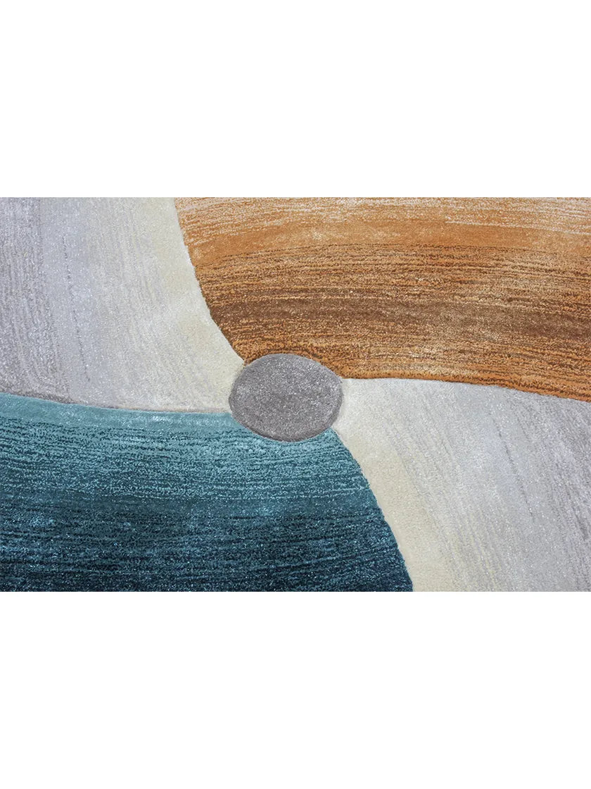Glossy Finish Viscose & Wool Carpet & Rug