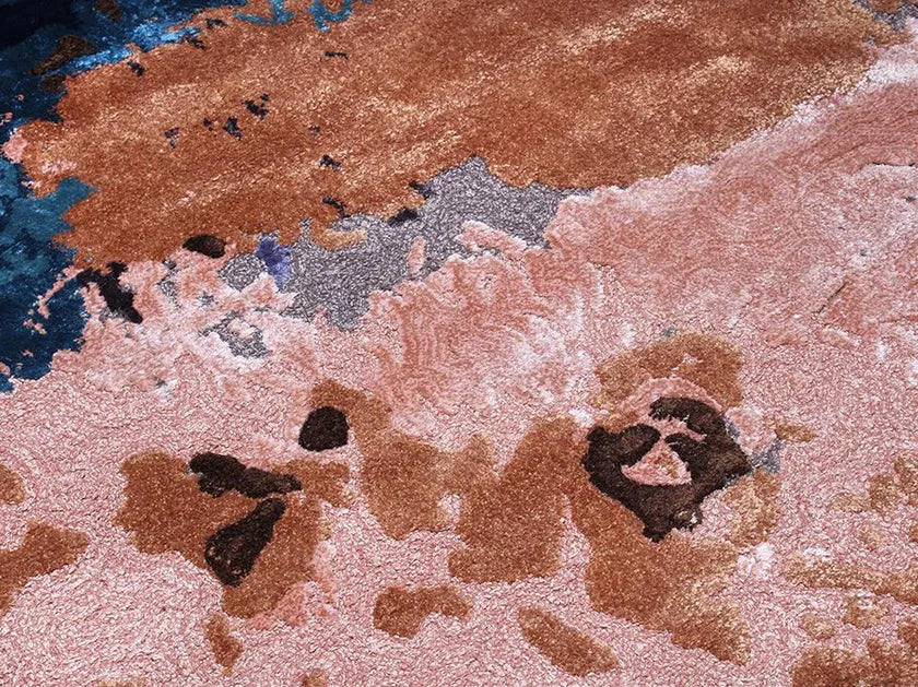 Fluid Art Viscose & Wool Carpet & Rug