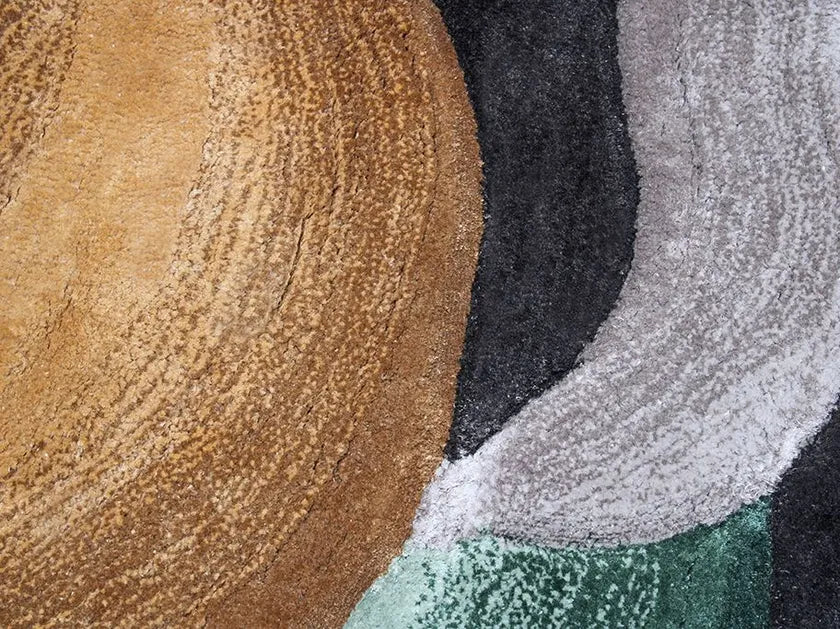 Brushstroke Viscose & Wool Carpet & Rug