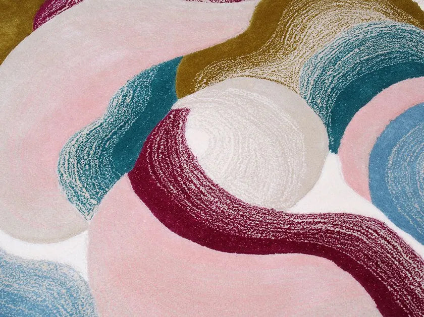 Marble Vein Viscose & Wool Carpet & Rug