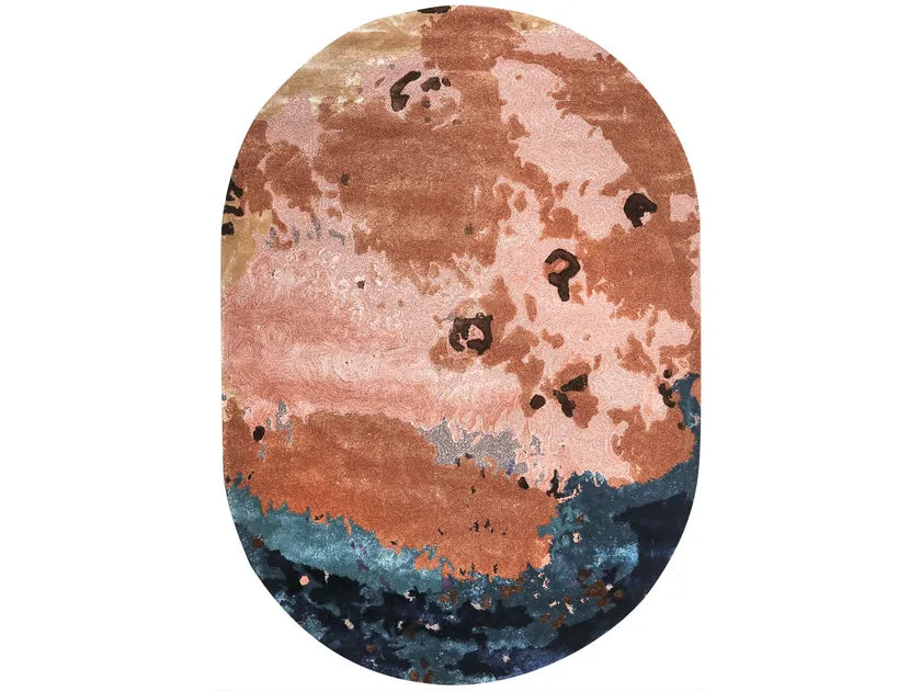 Fluid Art Viscose & Wool Carpet & Rug