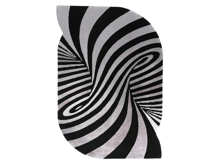 Artistic Drip Viscose & Wool Carpet & Rug