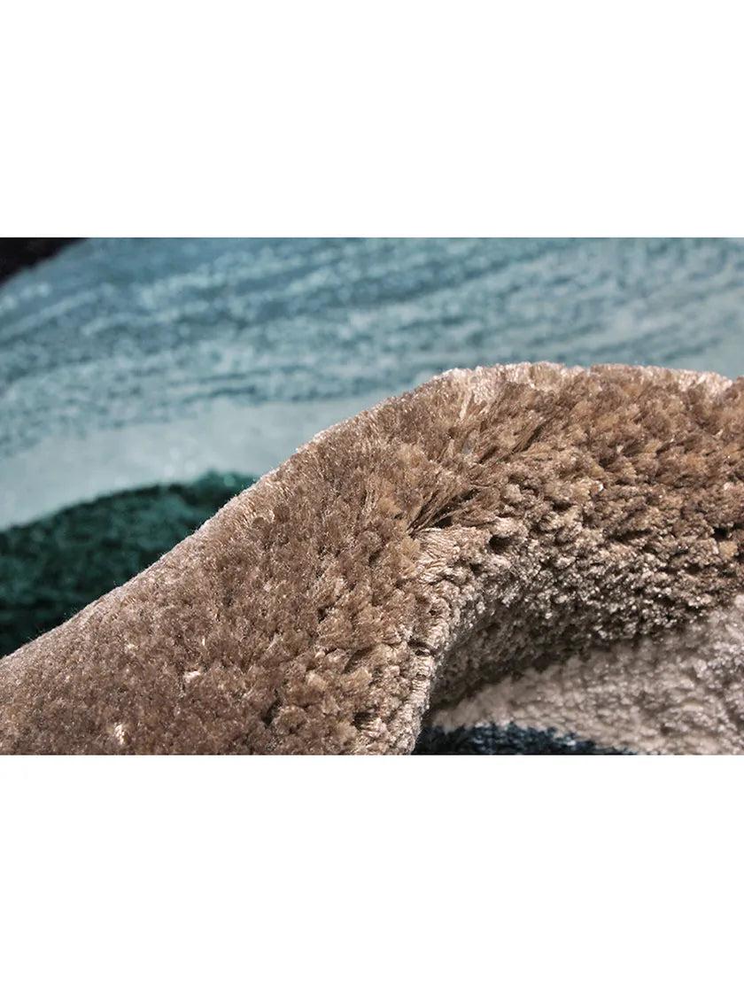 Fragmented Geo Viscose & Wool Carpet & Rug