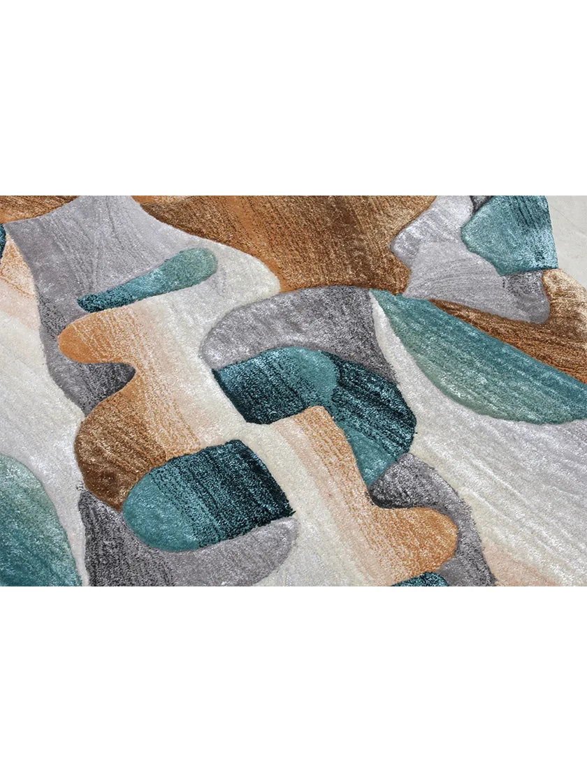 Woven Texture Viscose & Wool Carpet & Rug
