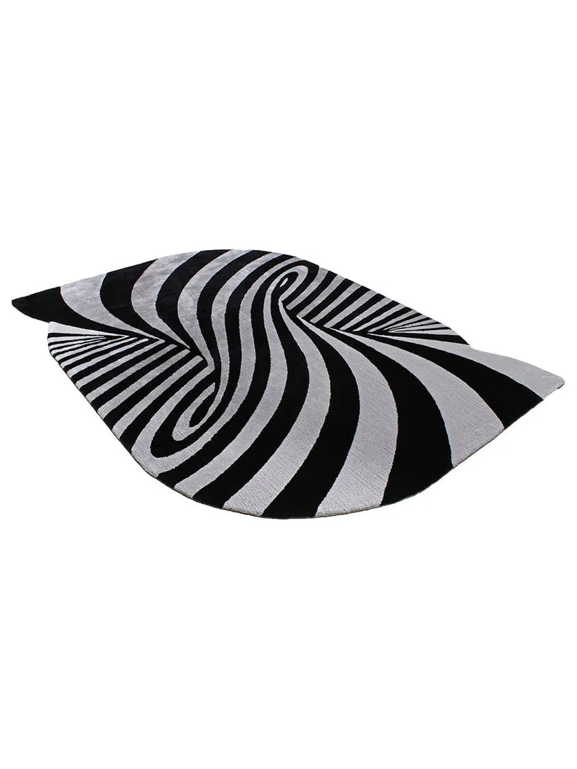Artistic Drip Viscose & Wool Carpet & Rug
