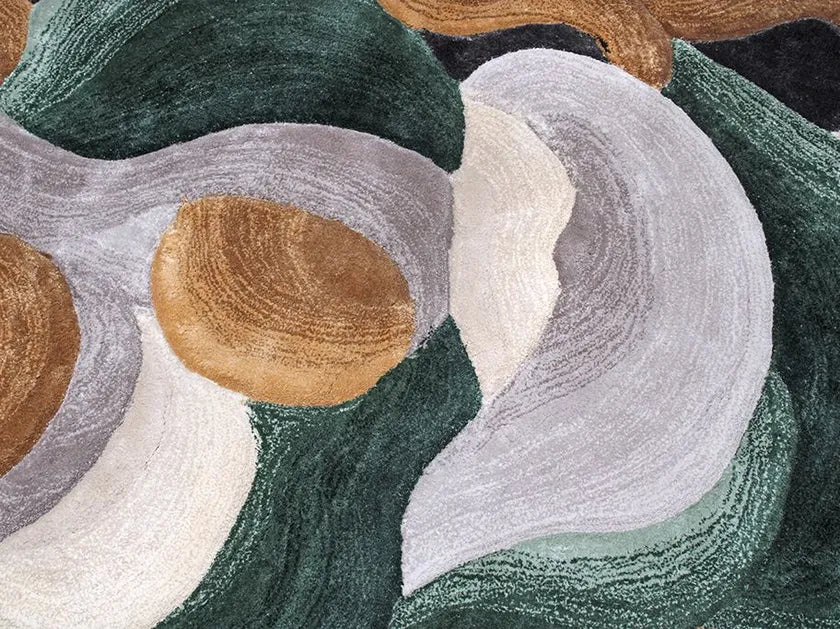 Brushstroke Viscose & Wool Carpet & Rug