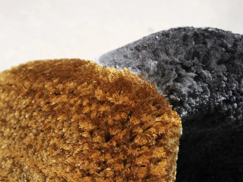 Golden Amber Viscose & Wool Carpet & Rug