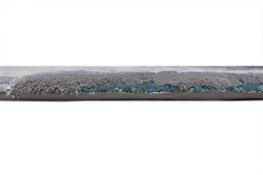 Slate Grey Viscose & Wool Carpet & Rug