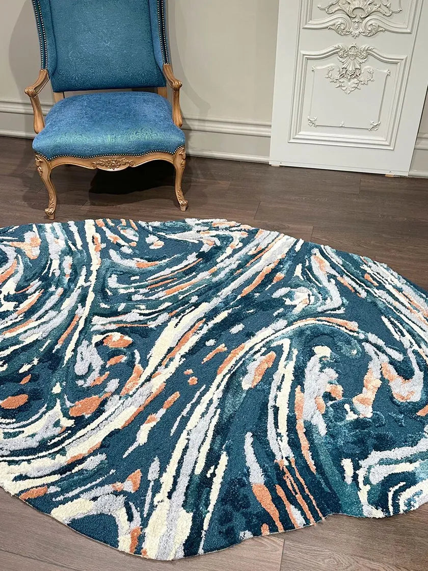 Organic Splatter Viscose & Wool Carpet & Rug