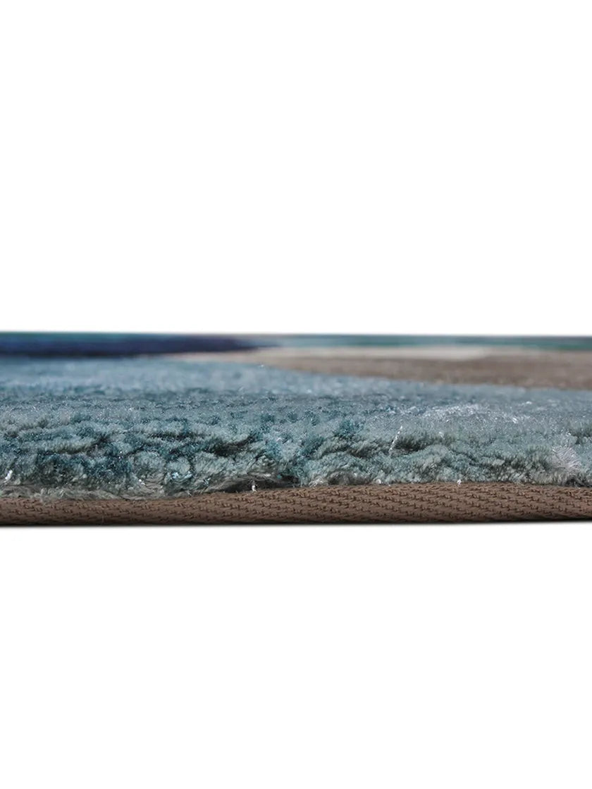 Ripple Effect Viscose & Wool Carpet & Rug