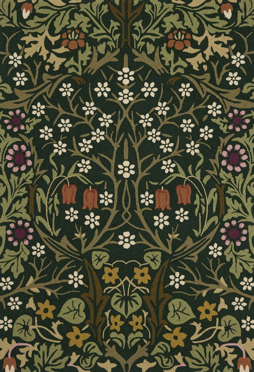 Velvet Leaf Foliage Hand-Tufted Rug