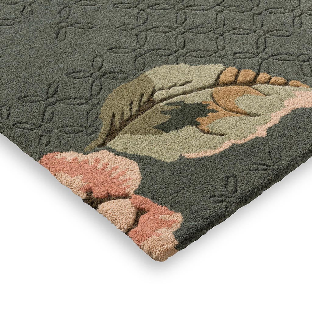 Botanical Bloom Foliage Hand-Tufted Rug